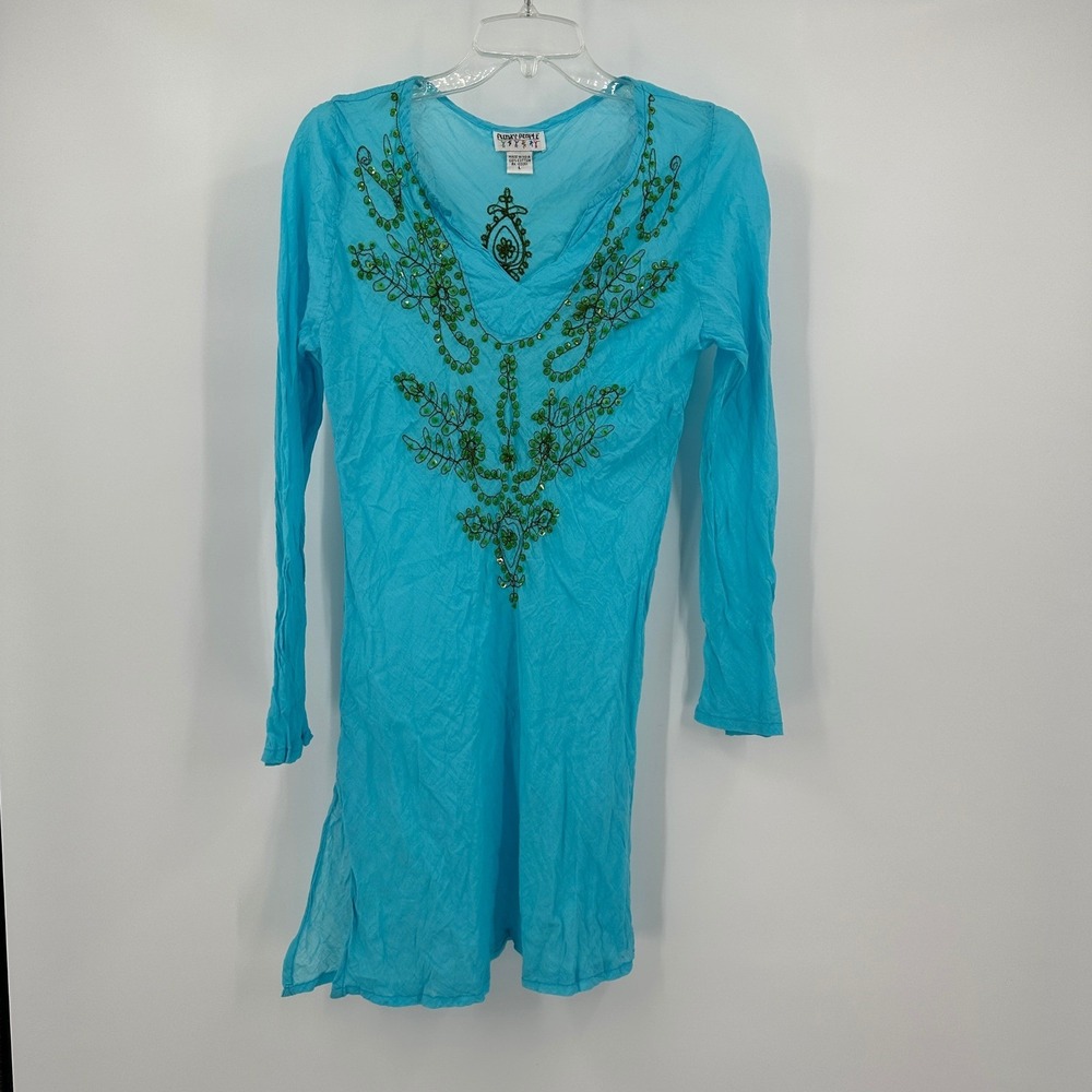 Funky People Womens Y2K Boho Festival Hippie Top Size L Gauzy Eclectic Indie Alt